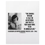 Jacqueline Kennedy Trouble With Me Outsider Quote Custom Letterhead