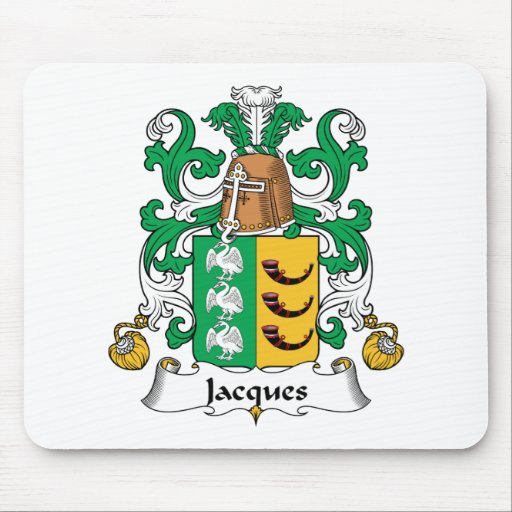 Jacques Family Crest Mouse Mat