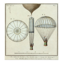 Jacques Garnerin's first parachute - Poster posters