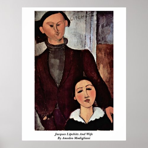 Jacques Lipchitz And Wife By Amedeo Modigliani Poster
