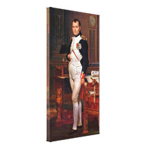 Jacques-Louis David - Portrait of Napoleon Stretched Canvas Prints