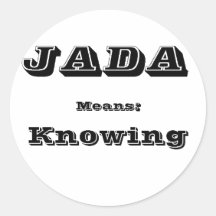 Jada Round Sticker