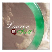Jade Bangle/Oriental Wedding (TBA) Personalized Announcement