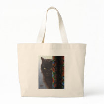 Jade Black Kitty Cat by ArtByAkiko Canvas Bag
