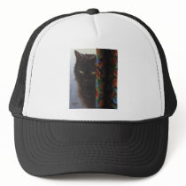 Jade Black Kitty Cat by ArtByAkiko Hat