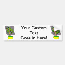 Jade Bonsai in Yellow Pot Bumper Sticker