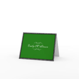 Jade green custom name personal blank note card