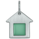 Jade Green Diagonal Stripes. Pattern. pet tags