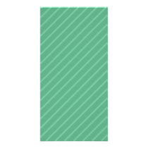 Jade Green Diagonal Stripes. Pattern. Customized Photo Card