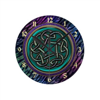 Jade Green Metal Celtic Knot Wallclocks