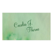 Jade Green Watercolor business cards