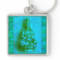 Jade Kwan Yin Key Chain