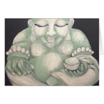 Jade Laughing Buddha Card cards