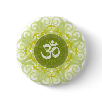 Jade Om Mandala Button by GSquared Jade Om Mandala Button