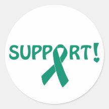 Jade Ribbon Support! Stickers