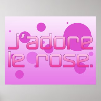 J'Adore Le Rose I Love Pink in French print