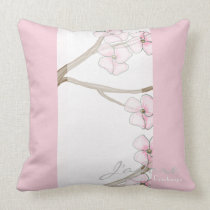 J'adore Printemps pink dogwood flower pillow pillows
