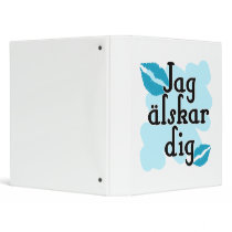 Jag älskar dig - Swedish I Love You Vinyl Binder