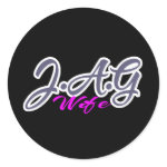 Jag Round Stickers