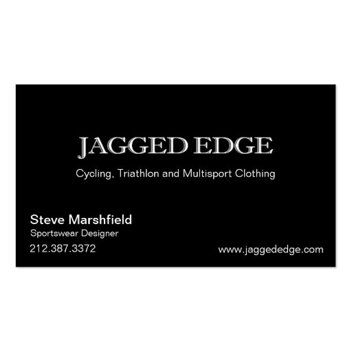 Jagged Edge Business Card template (back side)