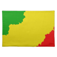 Jagged Rasta Stripes Placemat