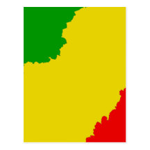 Jagged Rasta Stripes Post Cards