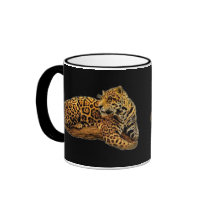 Jaguar Black Mug by elenaind Jaguar Black Mug