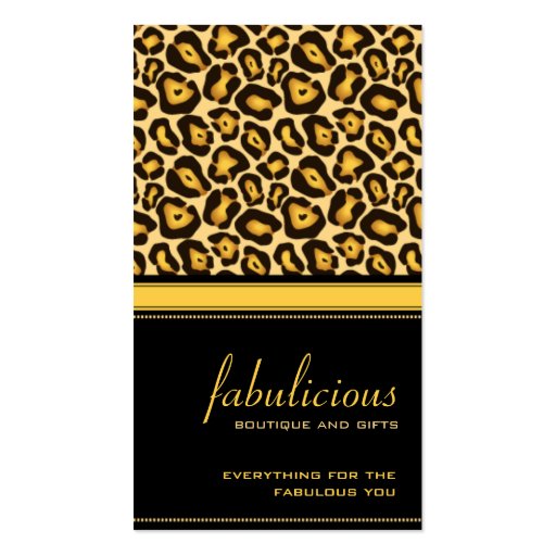 Jaguar Fabulous Business Card (front side)