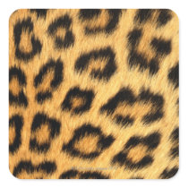 Jaguar Fur Square Stickers