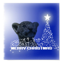 Jaguar Kitten Snowflake Christmas Tree Wonderland posters