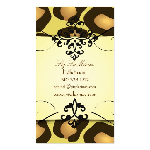 Jaguar print business cards (back side)