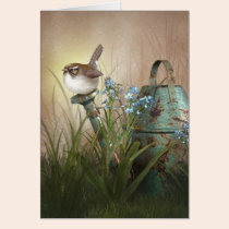 Jaguarwoman's "Indian Summer Garden With Wren" cards