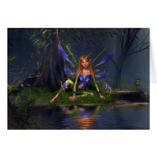 Jaguarwoman's "Iris Fae" Greeting Card