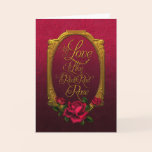 Jaguarwoman's "My Love Is Like A Red Red Rose" Greeting Card