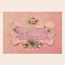 Jaguarwoman's "Rose Pink" Invitation invitations