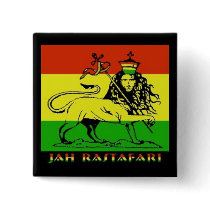 Jah Rastafari Button by syatherley Jah Rastafari Button