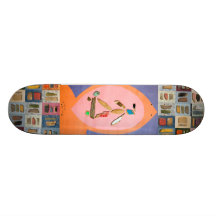 jai tanju "just keep going"  board chip art 1 skate board deck