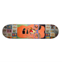 jai tanju "just keep going" board chip art 5 custom skate board