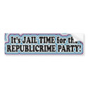 Jail Time Republicrime bumpersticker