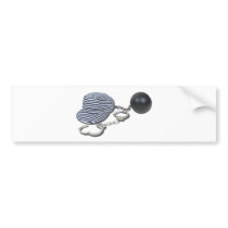 JailBirdHandcuffsBallChain073011 Bumper Sticker