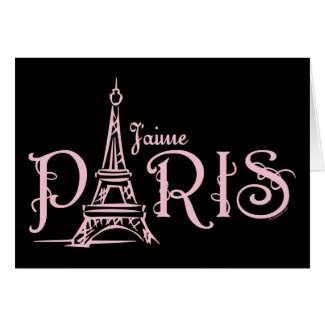 J'aime Paris (Dark) Card card