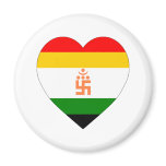 Jain Flag Heart magnets