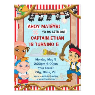 Jake and the Neverland Pirates Birthday Invitation
