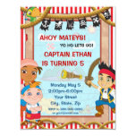 Jake and the Neverland Pirates Birthday Invitation Custom Invitations
