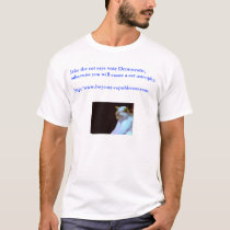 Jake the cat says vote Democratic. t-shirts