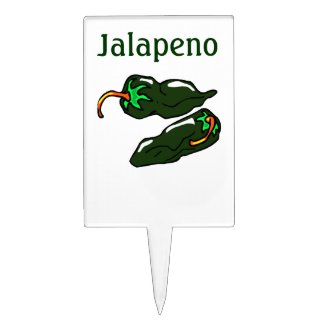 Jalapeno pepper with picture for garden cake picks