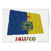 Jalisco Waving Flag Greeting Cards