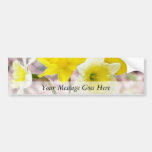 Jam Jar Vase Full Of Daffodils Bumper Sticker
