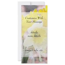 Jam Jar Vase Full Of Daffodils Custom Rack Card