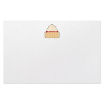 Jam Scone with Cream Topping. Custom Stationery